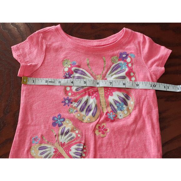The Children's Place Pink Butterfly Short Sleeved Shirt - Size 2T - Picture 5 of 5